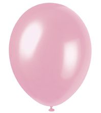 Pale Pink Pearlised Latex Balloons - 12'' - Pack of 8