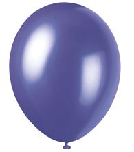 Purple Pearlised Latex Balloons - 12'' - Pack of 8