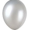 Silver Pearlised Latex Balloons - 12