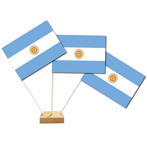 Argentina Paper Table Flags 15cm on 30cm Pole