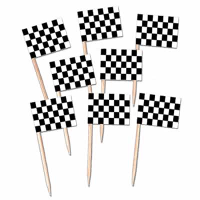 Racing Flag Picks - 2.5" - Pack of 50