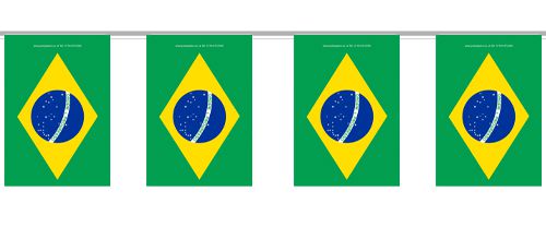 Brazilian Flag Interior Bunting - 2.4m