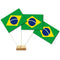 Brazilian Paper Table Flags 15cm on 30cm Pole