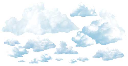 Fluffy Cloud Backdrop - 84cm x 1.65m - Pack of 2