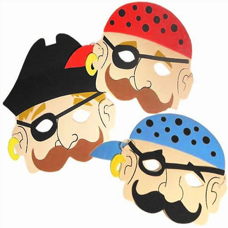 Assorted Pirate Foam Masks - Each