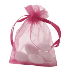 Organza Hot Pink Bags - Pack of 10