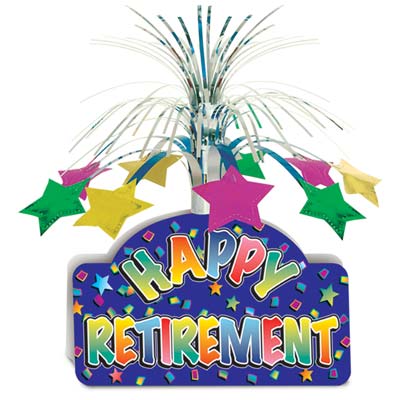 Happy Retirement Centrepiece - 13"
