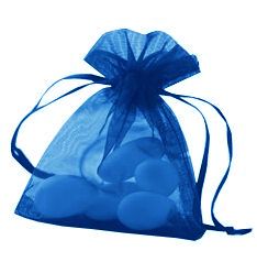 Royal Blue Organza Bags - Pack of 10