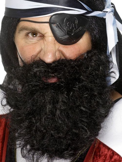 Pirate Beard, Deluxe - Black