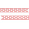 Polka Dot Pre Printed Ribbon Pink - 25mm - Per Metre