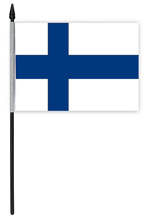 Finnish Cloth Table Flag - 4" x 6"