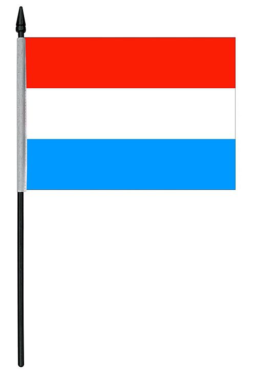Luxembourgian Cloth Table Flag - 4" x 6"