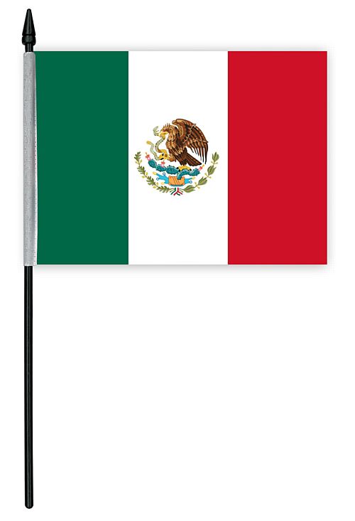 Mexican Cloth Table Flag - 4" x 6"