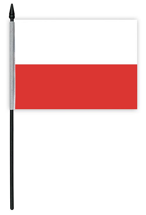 Polish Cloth Table Flag - 4" x 6"