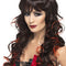 Vixen Wig, Black With Red Streaks