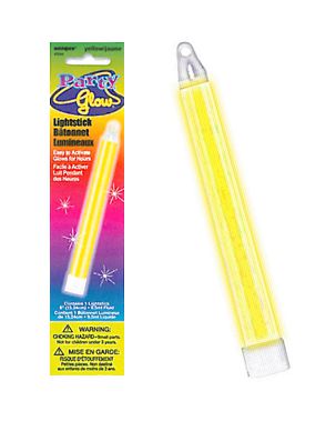 Glow Stick Yellow- Each- 15.2cm