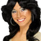 70's Layered Black Flick  Wig