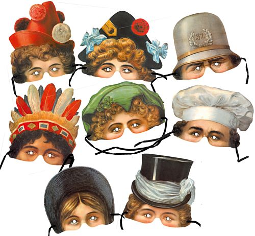 Victorian Mask Assorted - Pack of 8