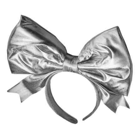 Silver Hairband with Large Bow