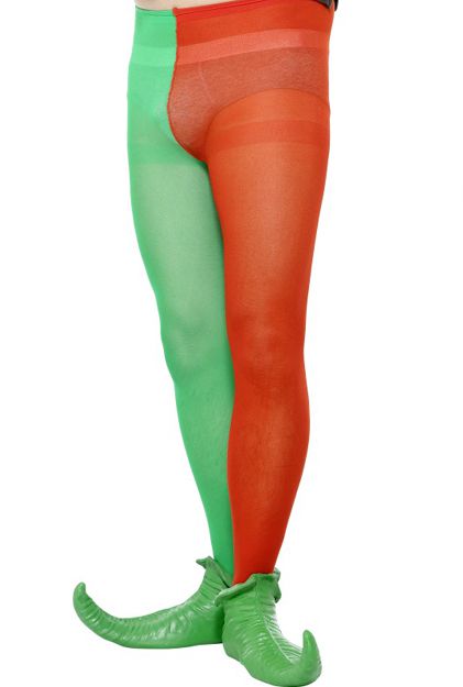 Red And Green Unisex Tights