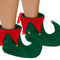 Red & Green Plush Elf Boots