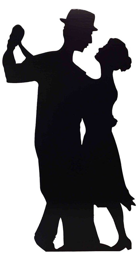 Salsa Dancers Silhouettes Cardboard Cutout - 1.82m