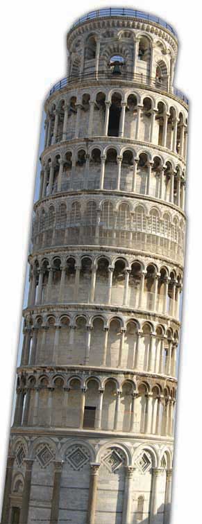 The Leaning Tower of Pisa Cardboard Cutout - 1.95m