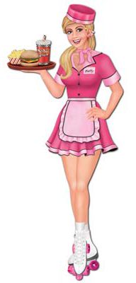 Carhop Jointed Cutout Wall Decoration - 88cm