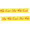 Yellow & Red 'Eat Me' Ribbon - 25mm - Per Metre
