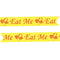 Yellow & Red 'Eat Me' Ribbon - 25mm - Per Metre