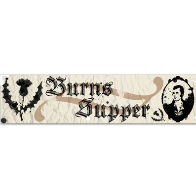 Burns Night Supper Banner - 120 x 29.7cm