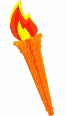 Olympic Torch Tissue Decoration - 61cm