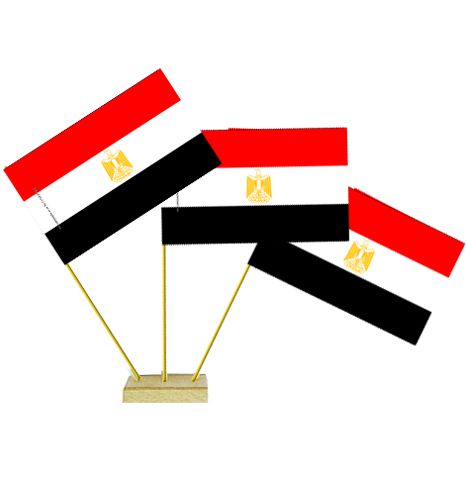 Egyptian Paper Table Flags 15cm on 30cm Pole
