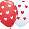 Big Hearts Red & White Assorted Qualatex Balloons - 11