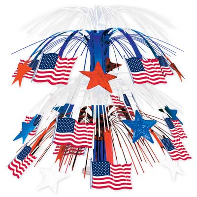 American Flag Cascade Table Centrepiece - 46cm