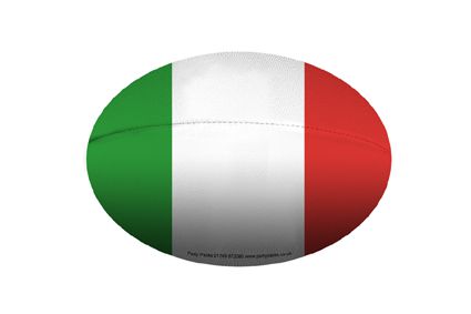 Mini Italian Rugby Ball Decoration - A5 Size