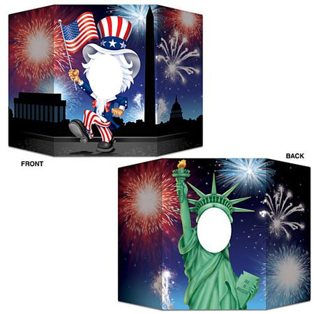 American Uncle Sam and Statue of Liberty Stand-In Photo Prop - Reversible 2 Designs - 94cm