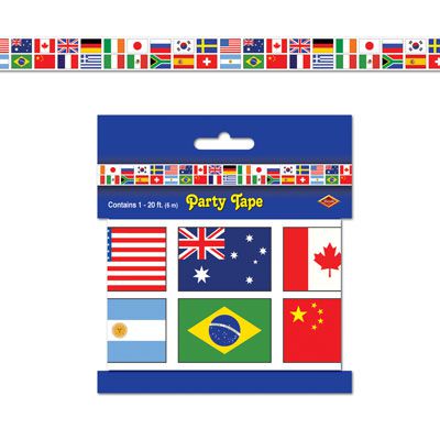 International Flag Party Tape - 6.1m