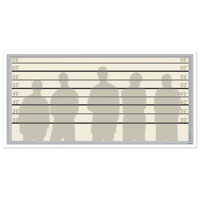 Police Lineup Backdrop Wall Decoration - 1.57m