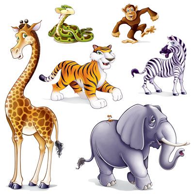 Jungle Animal Props - 1.6m - Pack of 6