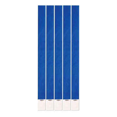 Blue Tyvek Wristbands - Pack of 100 - 25.4cm