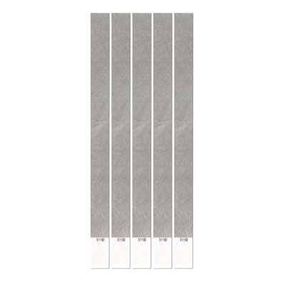 Silver Tyvek Wristbands - Pack of 100 - 25.4cm