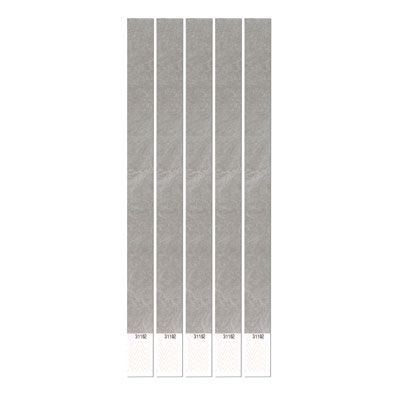Silver Tyvek Wristbands - Pack of 100 - 25.4cm