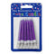 Purple Glitter Cake Candles - 7.5cm - Pack of 12