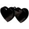 Black Double Heart Balloon Weight