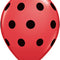 Big Polka Dots Red & Black Qualatex Balloons - 11