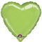 Lime Green Heart Shaped Foil Balloon - 18