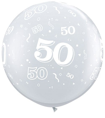 50-A-Round Diamond Clear Qualatex Balloon - 30