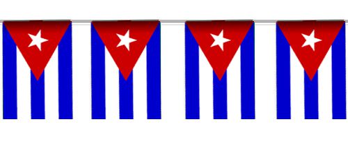 Cuban Flag Interior Bunting - 2.4m