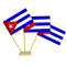 Cuban Paper Table Flags 15cm on 30cm Pole